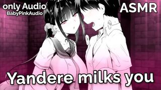 ASMR - Yandere milks you (handjob, blowjob, BDSM) (Audio Roleplay)