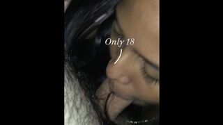 18 year old teen cutie sucks all the milk out of daddys dick.. she’s a good girl.