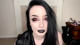 Raven Alternative- Your British vampire mistress makes you watch her cum