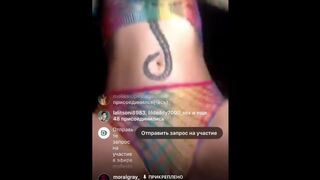 Instagram Live Blowjob. Freaky couple on IG live